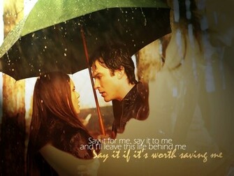 Save Me Elena Damon The Vampire Diaries Wallpaper