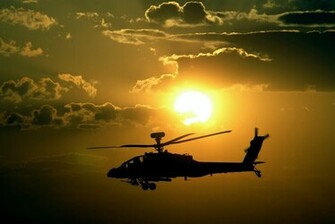 Apache Helicopters Sunset HD Wallpaper In