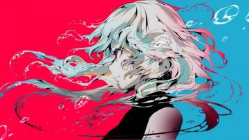 Anime Girl Polychromatic Profile Red