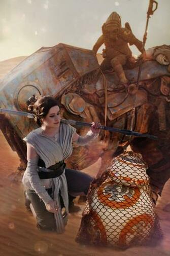 Jakku Rey And Bb8 Star Wars The Force Awakend By Kibamarta On