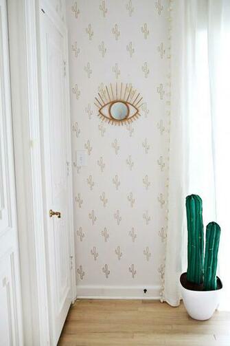 Gold Cactus Wallpaper Diy A Beautiful Mess