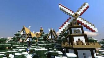 HD Minecraft Village Wallpaper Screenshot