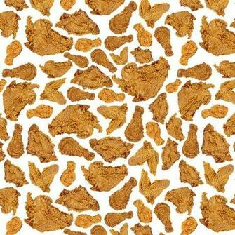 Fried Chicken Fabric Sufficiency Spoonflower