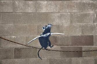 Banksy Funambulist Wallpaper