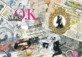 Wall Mural Wallpaper Vintage Design Newspaper Clippinge Photo Cm X