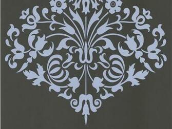 Delivery On Amy Butler Fountain Stone Grey Damask Wallpaper