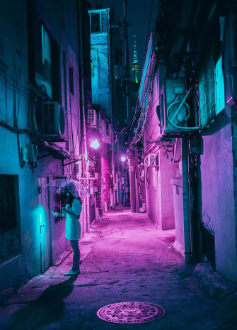 Blue And Pink Aesthetic Neon Wallpaper