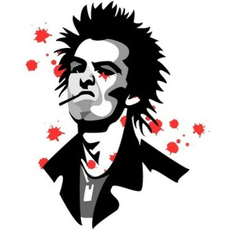 Sid Vicious Vector Portrait By Vectorportal