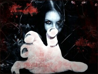 Black Gothic Desktop Wallpaper With A Girl Hand