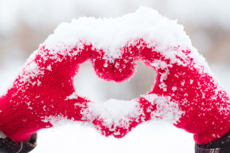 Red Heart Hand Background Wallpaper