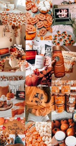Autumn Collage Wallpaper Pumpkin Spice Fab Mood