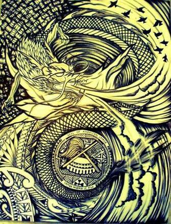 Dragon And American Samoa Seal By Tpetelo