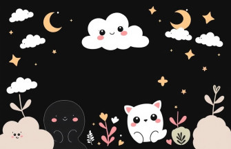 Kawaii Black Wallpaper
