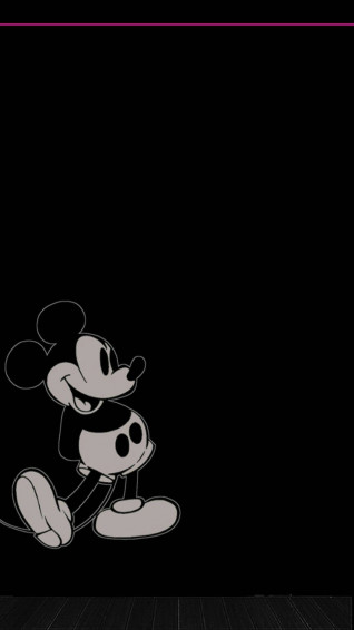 Black White Mickey Apple iPhone Wallpaper