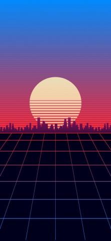 Simple Sunset Retro Wave Wallpaper Heroscreen