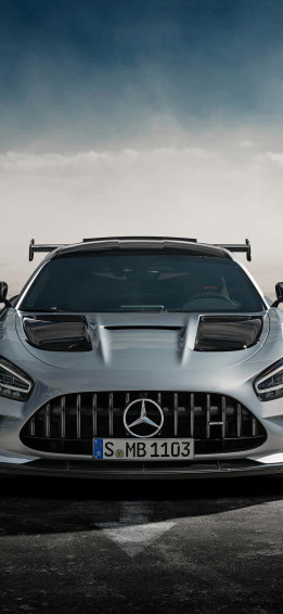 Silver iPhone Xs Mercedes Amg Background Wallpaper
