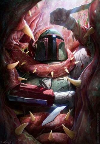 Boba Vrs The Sarlacc Star Wars Art Fan