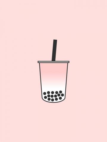 Pink Bubble Tea Art Print By Theaquawitch