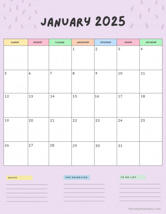 January Calendar Wallpaper