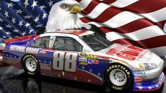 Dale Earnhardt Jr Nascar Unites American Flag And Eagle Patriotic