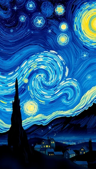 Starry Night Phone Wallpaper