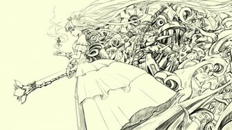 Anime Girl Sketch Wallpaper Myspace Background