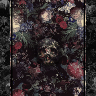 Black Red Bohemian Stripe Skull Wallpaper Feathr