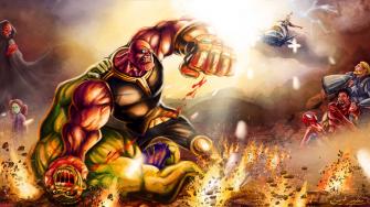 Thanos Defeat Hulk Wallpaper Superheroes