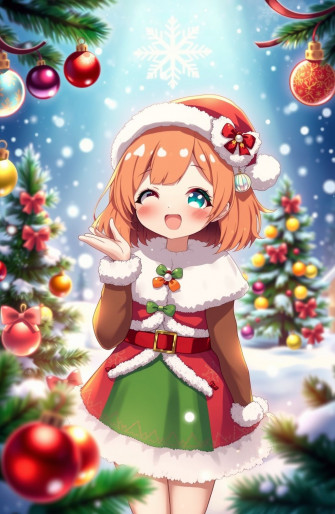 Gacha Christmas Girl Wallpaper