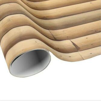 Faux Log Cabin Siding Gift Wrap Paper