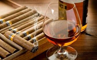 Clear Brandy Glass Cigars Photography Cohiba HD