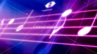 Neon Music Notes Wallpaper Staff Stock Photo