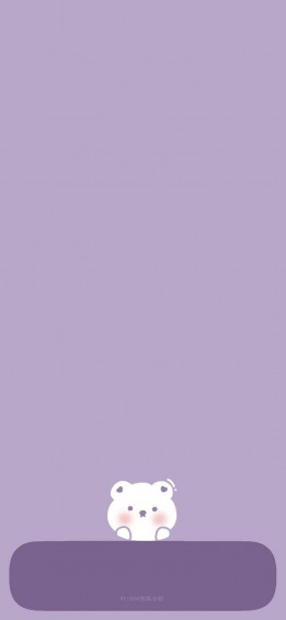 Winterbear On Cute Purple Wallpaper Phone
