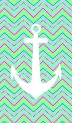 Anchor Chevron Wallpaper White Lime Pinned By Kat