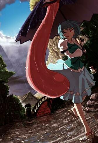 Tatara Kogasa Touhou Mobile Wallpaper