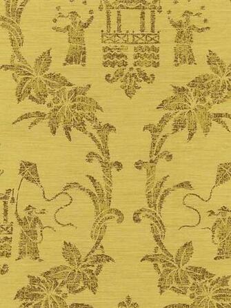 Imperial Folly Wallpaper In Gold Chinoiserie