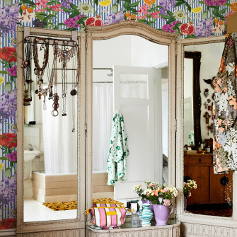 Milton King X Kip Co Summer In Sicily Blue White Wallpaper