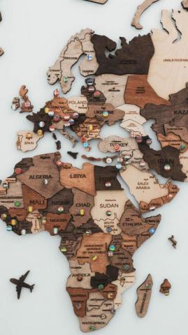 3d World Map Wall Art Decor Home Gifts Wooden Of The