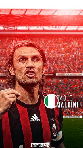 Paolo Maldini Lockscreen Milano Legend Ac Milan