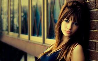 Beautiful Brunette Wallpaper Stock Photos