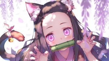 Nezuko Kamado Cute Kimetsu No Yaiba 4k Wallpaper