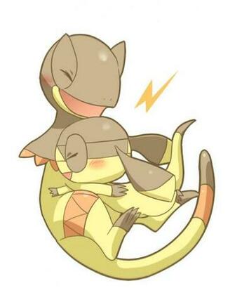 Helioptile And Heliolisk Pokemon Art Cute