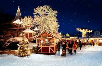 Christmas Village HD Wallpaper