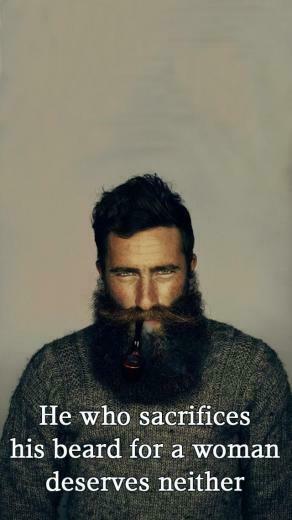 His Beard For A Woman Deserves Neither iPhone Wallpaper