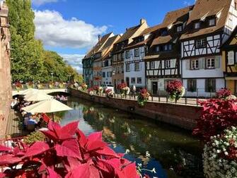 Colmar Alsace France River Houses Wallpaper