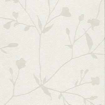 Silhouette Wallpaper White Mica Superfresco