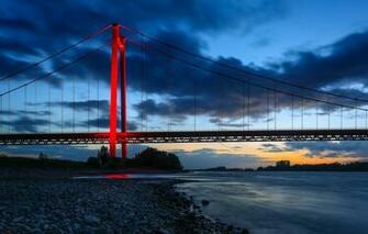 Wallpaper Bridge River Germany The Rhine North