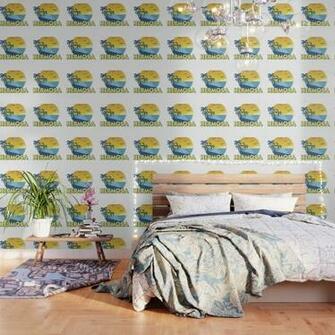 Vintage Hermosa Beach California Surfing 70s Retro Wallpaper By