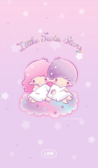 Little Twin Stars Line Wallpaper Lines