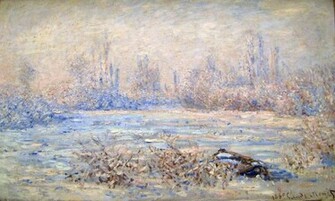 Monet Impressionism Winter Wallpaper Desktop